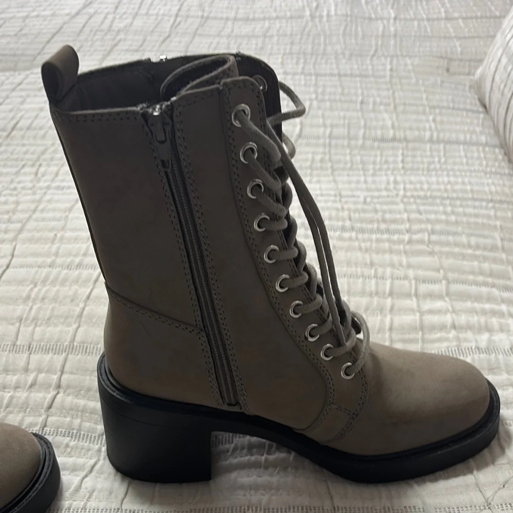 MIA Tan Combat Moto Boots with Rugged Sole - Picture 4 of 15